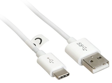 Tracer kabelis USB to USB-C, baltas, 1 m