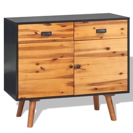 Шкаф VLX Solid Acacia Wood, коричневый, 90 см x 33.5 см x 83 см