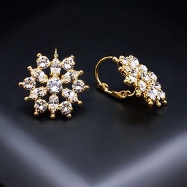 Diamond Sky Earrings With Crysals From Swarowski Crystal Flower II
