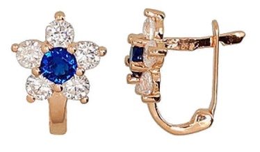 Diamond Sky Gold Earrings Gold Flower XV
