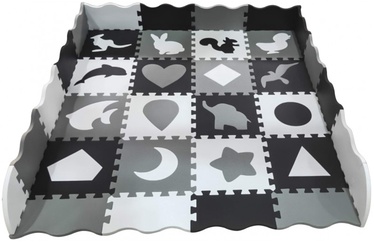 Spēļu paklājs 4IQ Black & White, 31 cm x 31 cm, 36 gab.