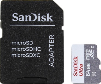 Sandisk Ultra 64GB MicroSDXC Class 10 + SD Adapter