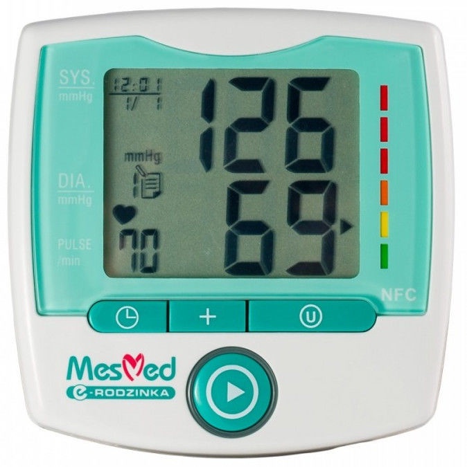 Apakšdelma asinsspiediena mērītājs MesMed MM-245 NFC Erinte, Piparmētra