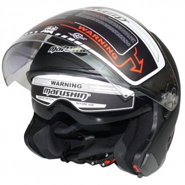 Mootorratta kiiver Marushin C600 Flat, XL, must