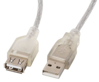 Laidas Lanberg USB-A - USB-A USB 2.0 A male, USB 2.0 A female, 1.8 m, juoda