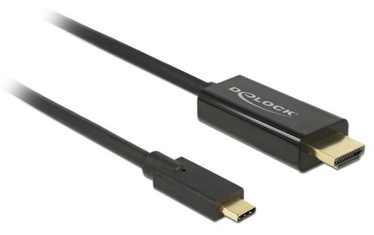 Laidas Delock HDMI / USB HDMI A male, USB C male, 2 m, juoda