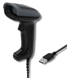 Brūkšninių kodų skaitytuvas Qoltec Wired QR and Barcode Scanner 50863, rankinis