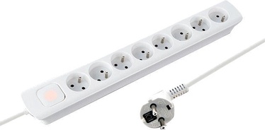 Qoltec Power Strip 1.4m White 50265