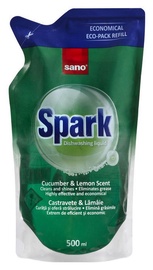 Sano Spark Dishwashing Liquid With Cucumber & Lemon Scent Refill 500ml