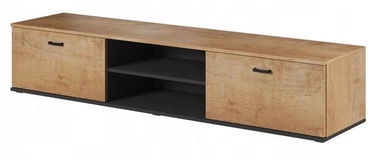 TV galds Cama Meble Soho 180, melna/ozola, 1800x430x370 mm