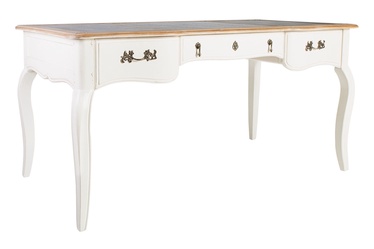 Home4you Elizabeth 2 Writing Desk Antique White/Brown