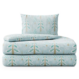 Комплект постельного белья AmeliaHome Lumi, зеленый, 155x220