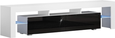 ТВ стол Pro Meble Milano 200 White/Black, 2000x350x450 мм