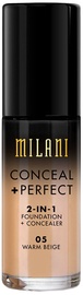 Tonuojantis kremas Milani Conceal + Perfect 05 Warm Beige, 30 ml