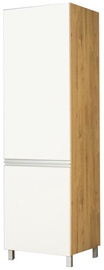 Bodzio Monia High Rise Refrigerator Cabinet 60 Left White/Brown
