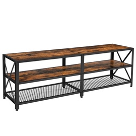 TV galds Songmics Rustic, brūna/melna, 160 cm x 39.2 cm x 50 cm