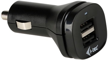 Auto laadija i-Tec, 2 x USB, must