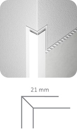 Apdares dēļa stūris Vilo B1 PVC Skirting Strip 2.7m White