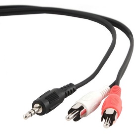 Адаптер Gembird RCA/3.5mm Stereo RCA x 2, 3.5 mm male, 1.5 м, белый/черный/красный