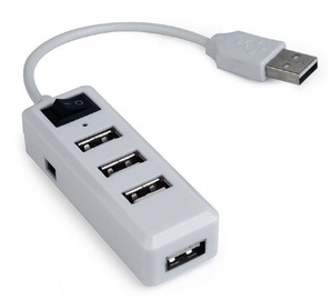 Gembird USB 2.0 4 Port Hub with Switch White UHB-U2P4-21
