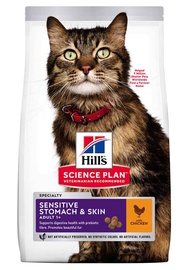 Sausā kaķu barība Hill's Science Plan Sensitive Stomach & Skin Adult Chicken 1.5kg