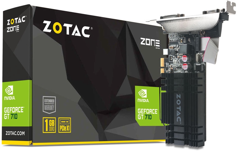 Vaizdo plokštė Zotac GeForce GT 710 PCIE ZT-71304-20L, 1 GB, GDDR3