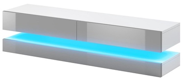 TV-laud Admira, valge/hall, 140 cm x 33.8 cm x 35 cm
