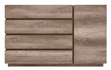 Komoda Black Red White Anticca 1D4S Monument Oak