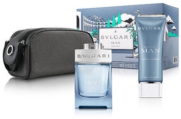 Bvlgari Man Glacial Essence 100ml EDP + 100ml After Shave Balm + Pouch