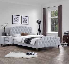 Кровать Home4you 4741243288164 Sandra, серый, 200x160 см, с решеткой