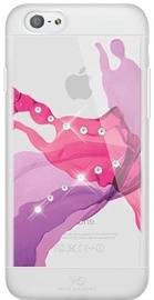 White Diamonds Liquid Case With Swarovski Crystals For Samsung Galaxy S6 Transparent/Pink