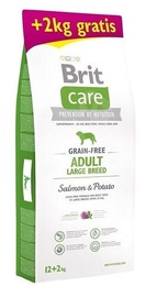 Brit Care Grain Free Adult Large Breed Salmon & Potato 12kg + 2kg