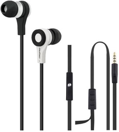 Ausinės Qoltec In-Ear Earphones w/Mic Black/White 50808