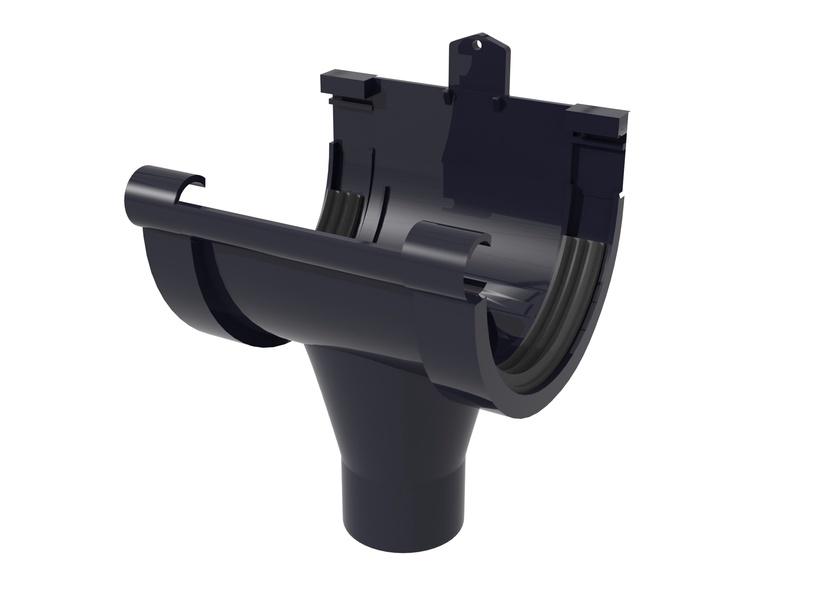 PVC vihmaveerenni sisenurk Scala G125, must
