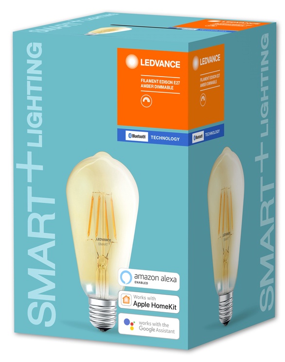 Lambipirn Osram Smart + Fil Edison BT LED, kollane, E27, 6.5 W, 600 lm