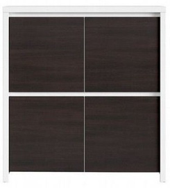 Kummut Kaspian, pruun/valge, 105 x 40.5 cm x 112.5 cm