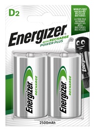 Аккумуляторные батарейки Energizer HR20, D, 2500 мАч, 2 шт.