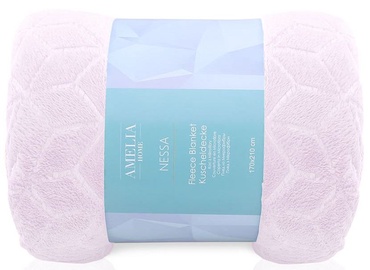 AmeliaHome Nessa Fleece Blanket Powder Pink 220x240cm
