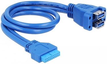 Kabelis Delock Pin Header, USB 3.0 A female/USB A, 0.45 m, zila