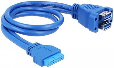 Кабель Delock Pin Header, USB 3.0 A female/USB A, 0.45 м, синий