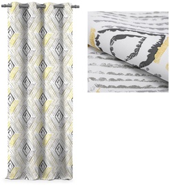 Nakts aizkari AmeliaHome Blackout Geometric, pelēka, 140 cm x 245 cm