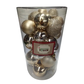 Ziemassvētku eglītes rotaļlieta Christmas Touch N4/LX30BALL Gold, 60 mm, 30 gab.