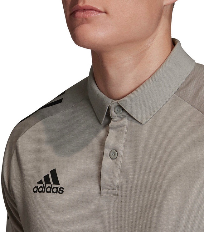 Рубашка поло Adidas, серый, S