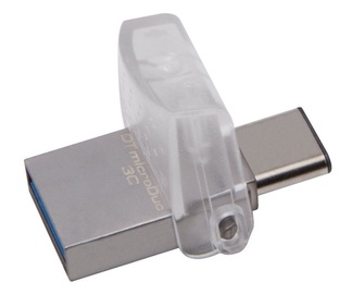 USB mälupulk Kingston DataTraveler microDuo 3C White, USB 3.1, 64 GB