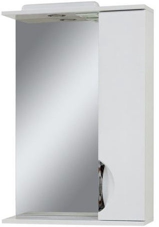 Подвесной шкафчик для ванной с зеркалом Sanservis Laura Laura 56 with mirror, белый, 17 см x 56 см x 83.6 см