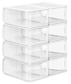 Songmics Plastic Shoe Box 8pcs Transparent