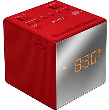 Радио-будильник Sony, красный