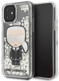 Karl Lagerfeld Iconic Glitter Glow In The Dark Back Case For Apple iPhone 11 Transparent