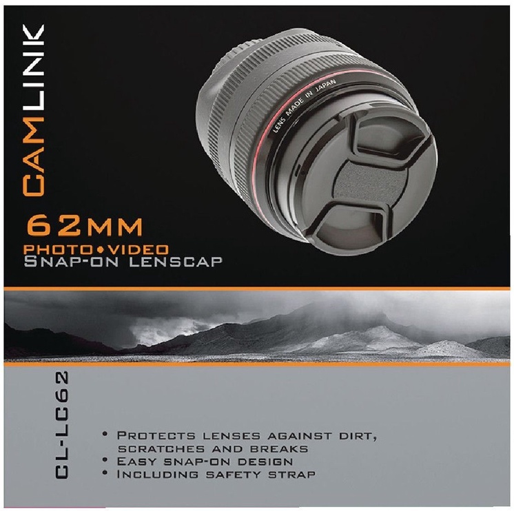 Objektiivikaas CamLink Snap-On Lens Cap 62mm