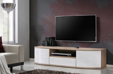 TV staliukas ASM RTV Ontario I San Remo Oak/White Gloss, 1500x480x430 mm